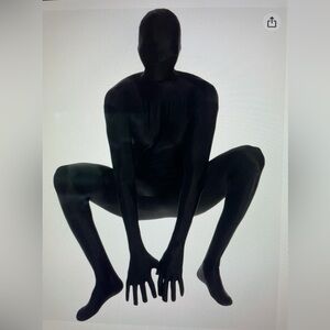 Black Full Body Suit XS adults/ or kids 3 to 4’5 tall.